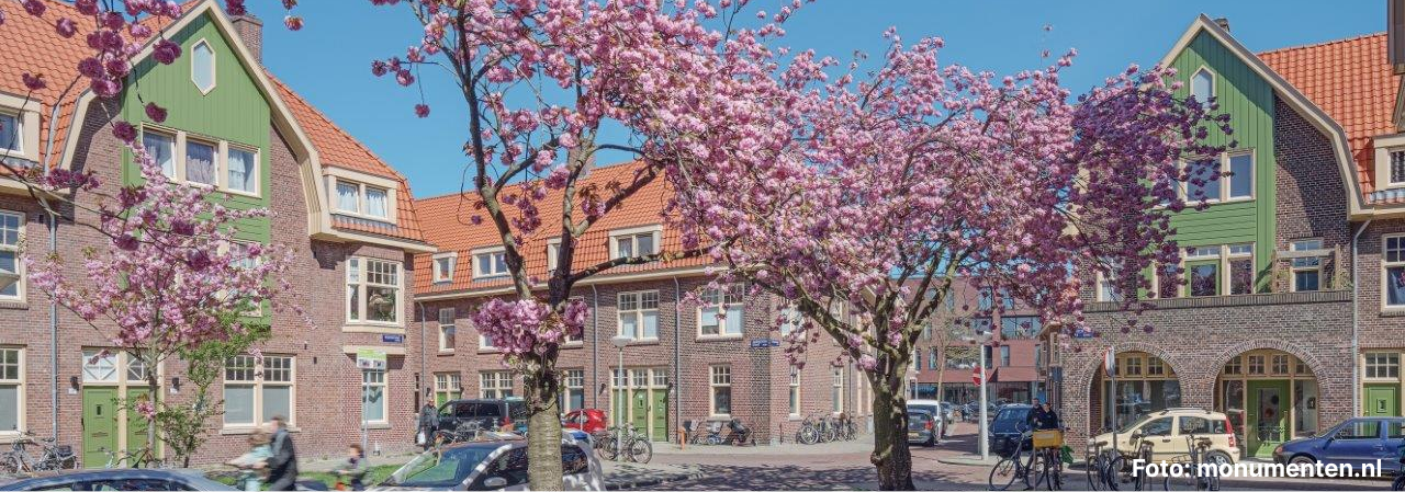 Gentiaanbuurt Amsterdam – gerenoveerde historische bouwblokken met groene erfgoedgevels